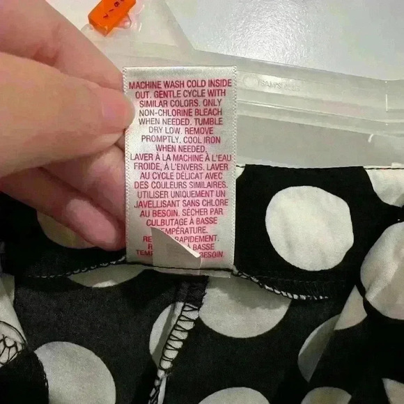 Xhilaration Women's Polka Dot Cropped/Ankle Dress Pants Size 7 - Picture 4 of 12